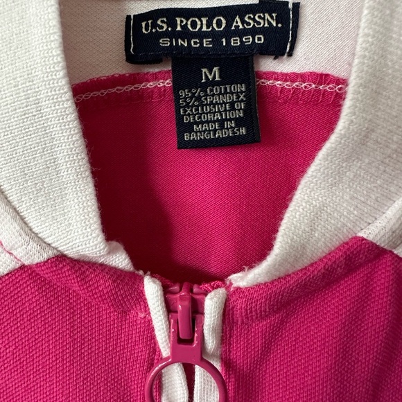 U.S Polo Pink Athletic Look Sleeveless Above The Knee Summer Medium Dress - Picture 5 of 5